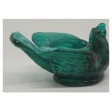 Green glass chicken salt dip