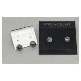 2 Pair sterling silver earrings