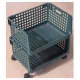 2 Part plastic rolling bin