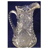 Pressed glass pitcher