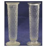 Pair crystal vases