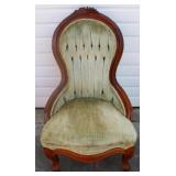 Victorian carved walnut parlor chair