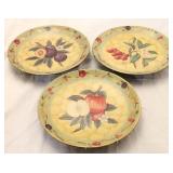 Set of 3 decorative 10 1/2" plates