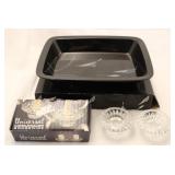 3 Piece tray & candle holders in boxes