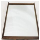 Vintage mid-century mirror with support brackets