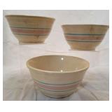 Set of 3 McCoy Bowls - AS IS - one is cracked