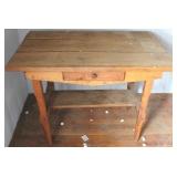 One-Drawer Wood Table