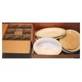 Tray Lot of Assorted Items and Case of Mason Jars