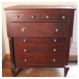 Period Empire Chest of Drawers - Glass Pulls