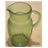 Green Glass Pitcher