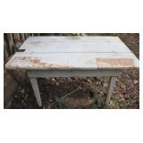Antique Painted Farm Table