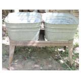 Washtub Basin with Stand