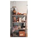 Metal Shelf with Contents