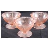 3 Jeannette Cherry Blossom pink sherbets