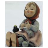 Hummel girl with singing bird - 3"
