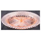 Pink Miss America 4 part relish tray
