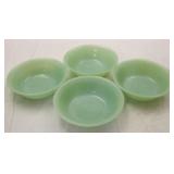 4 Fire King Jadeite 5" Bowls