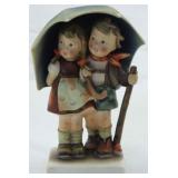 Hummel boy & girl with umbrella - 6 1/2"