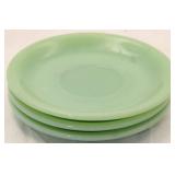 3 Jadeite 6" plates