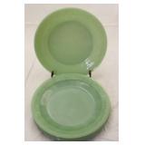 4 Fire King Jadeite 9" Plates