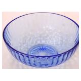 US Glass blue Aunt Polly bowl