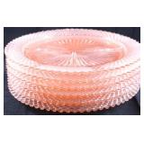 6 Pink Miss America grill plates