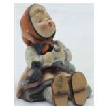 Hummel girl with singing bird - 4 1/2"