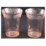 2 Jeannette Cherry Blossom flat pink tumbler