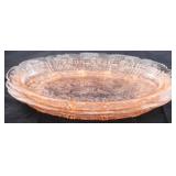 2 Jeanette Cherry Blossom oval pink platters