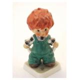 Hummel Boy w/ empty pockets - 4 1/4" tall