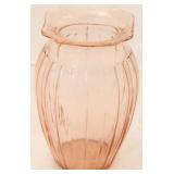 Jeannette pink Adam depression glass vase