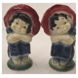 Royal Copley Boy & Girl Vases