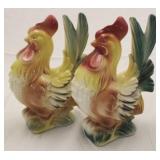 Pair Royal Copley Roosters