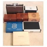 8 Assorted cigar boxes