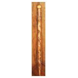 Carved wooden walking stick