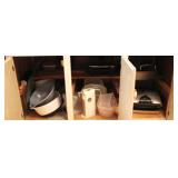 Cabinet lot of items