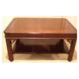 Inlaid mahogany coffee table