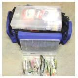 Fishing bag with assorted tackle