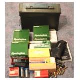 Assorted ammo boxes & case