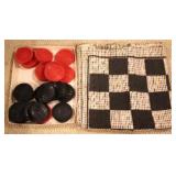 Cloth checkers set