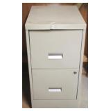 2 Drawer metal file cabinet