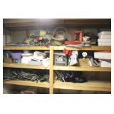 Shelf lot of items