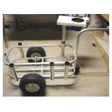 Cooler & fishing pole cart