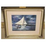 Framed & signed watercolor