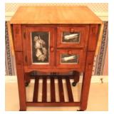 Rolling drop side kitchen cart