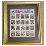 Framed Civil War stamp set