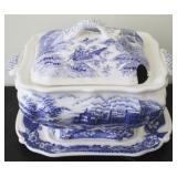 Blue/White Tureen w/ Under Plate