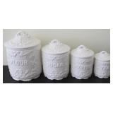4 pc. Pottery Canister Set