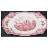 Johnson Bros. Red/White Platter