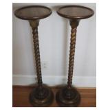 Pair of Wood Plant Stands